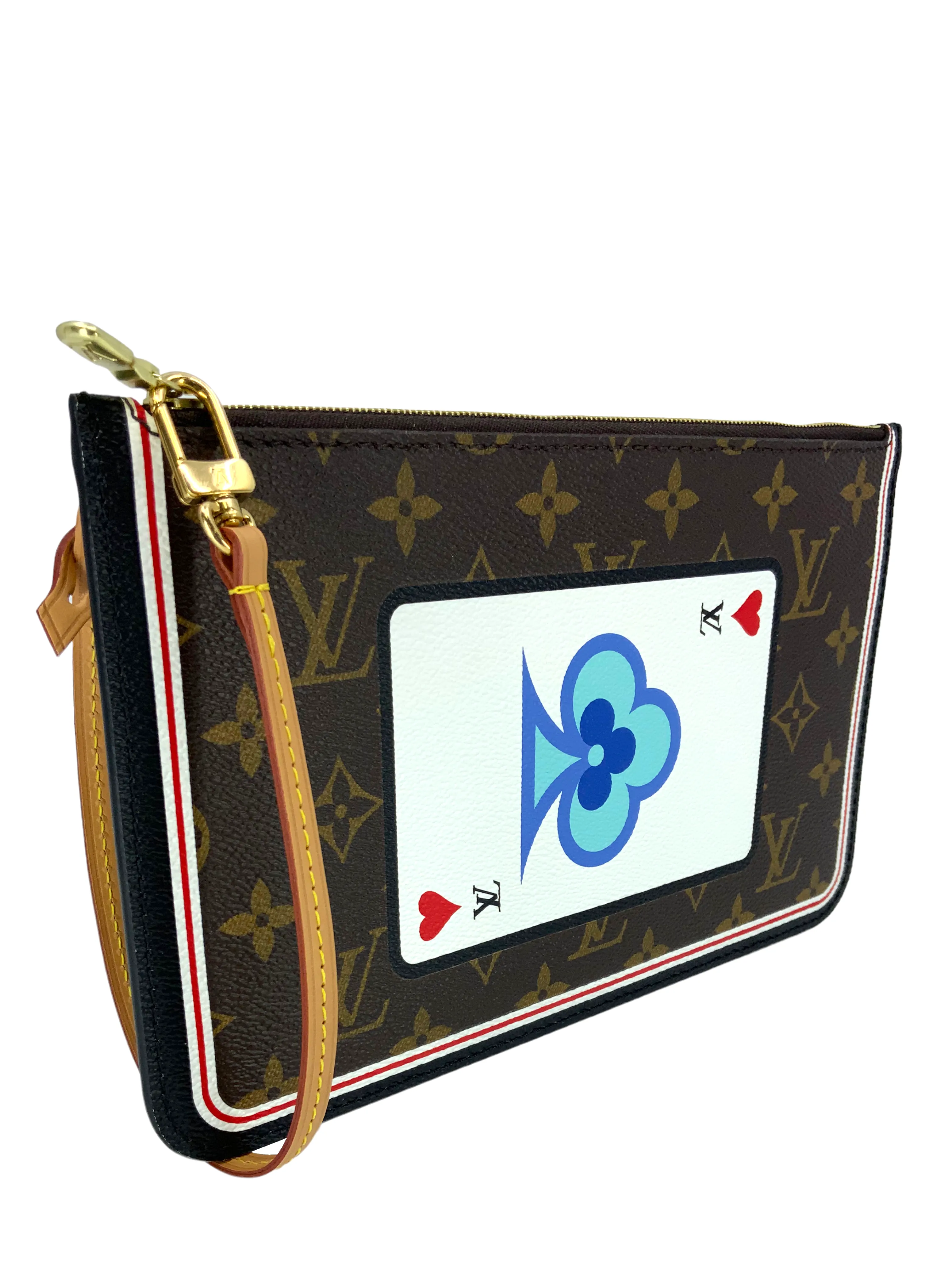 LOUIS VUITTON Poker Cards Game On Neverfull MM Pochette Wristlet NEW