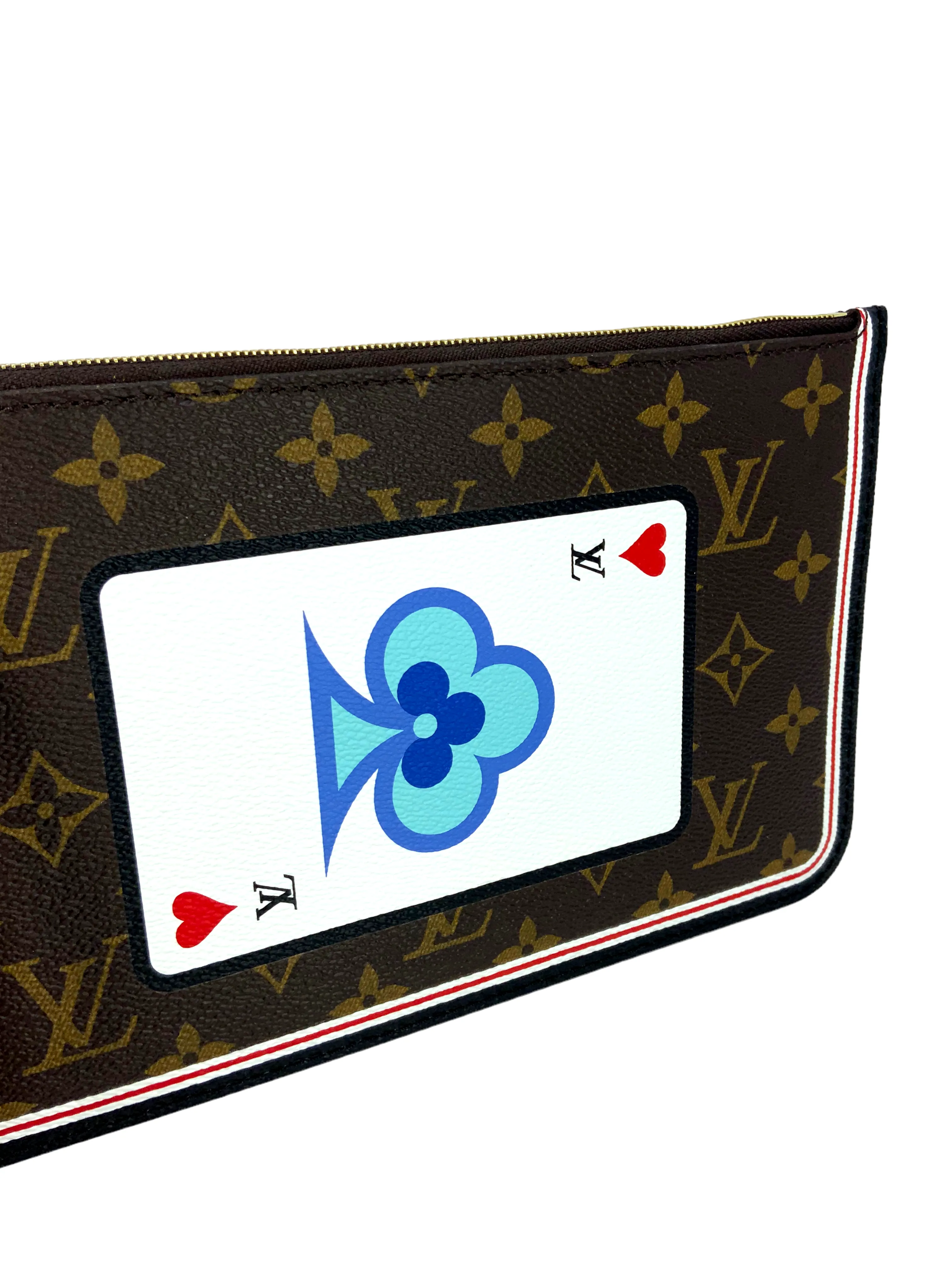 LOUIS VUITTON Poker Cards Game On Neverfull MM Pochette Wristlet NEW