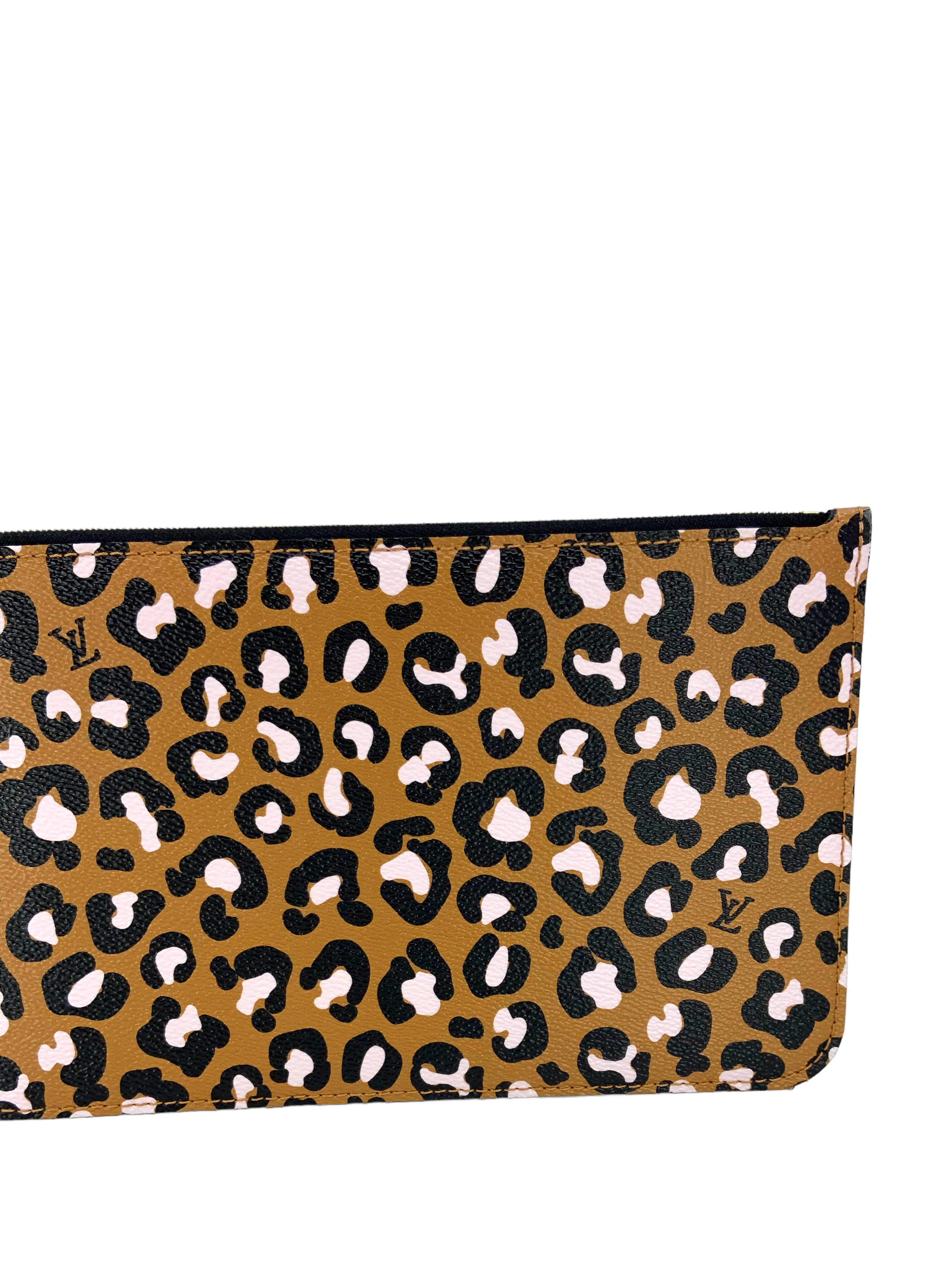 LOUIS VUITTON Wild at Heart Neverfull MM Pochette Wristlet NEW