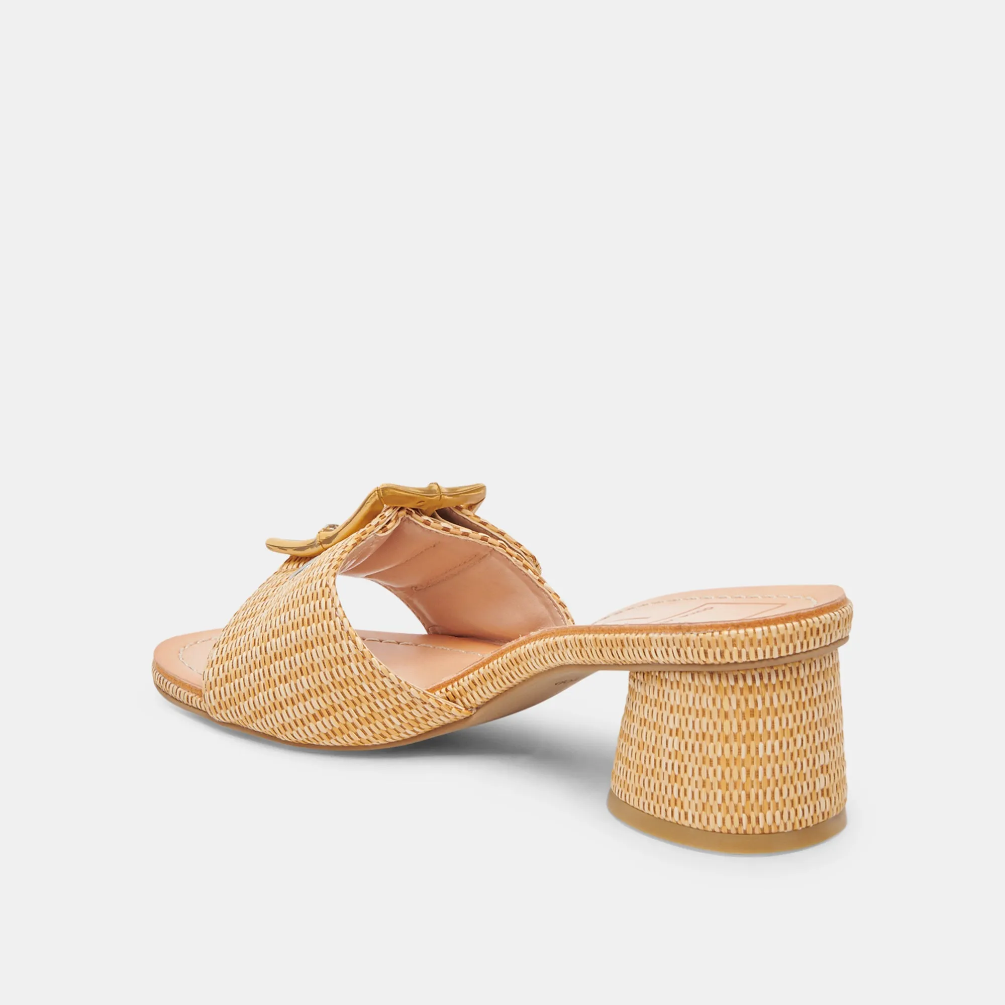 LUCEY HEELS WARM NATURAL RAFFIA