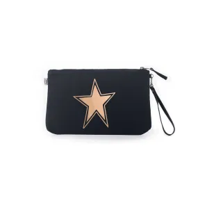 Luxe Clutch with Wristlet: Black