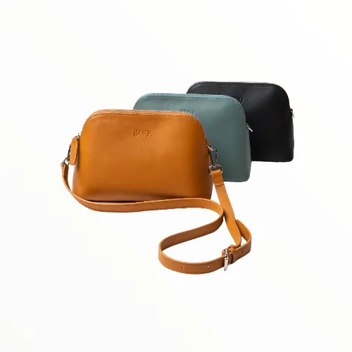 Mayden Leather Crossbody Classic - Camel