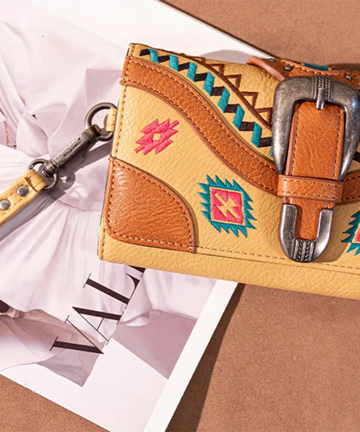 Montana West Southwestern Buckle Wristlet