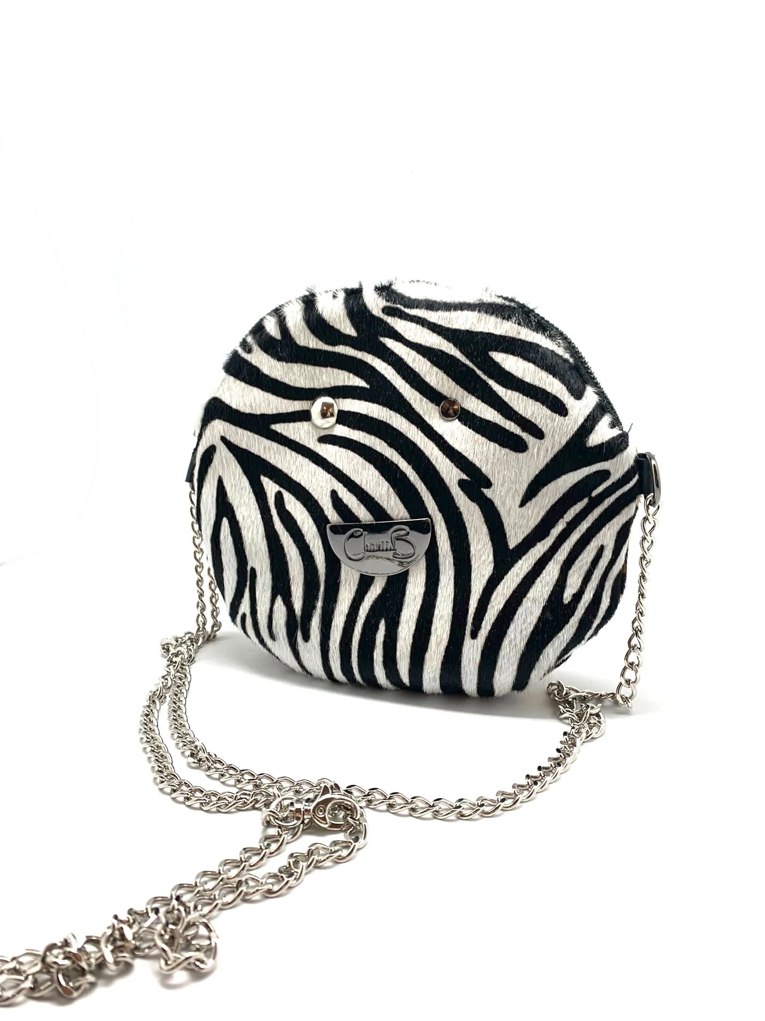 Muse wonky eye chain two way animal cow handbag