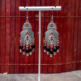 Onyx gemstone Chandalier Earrings