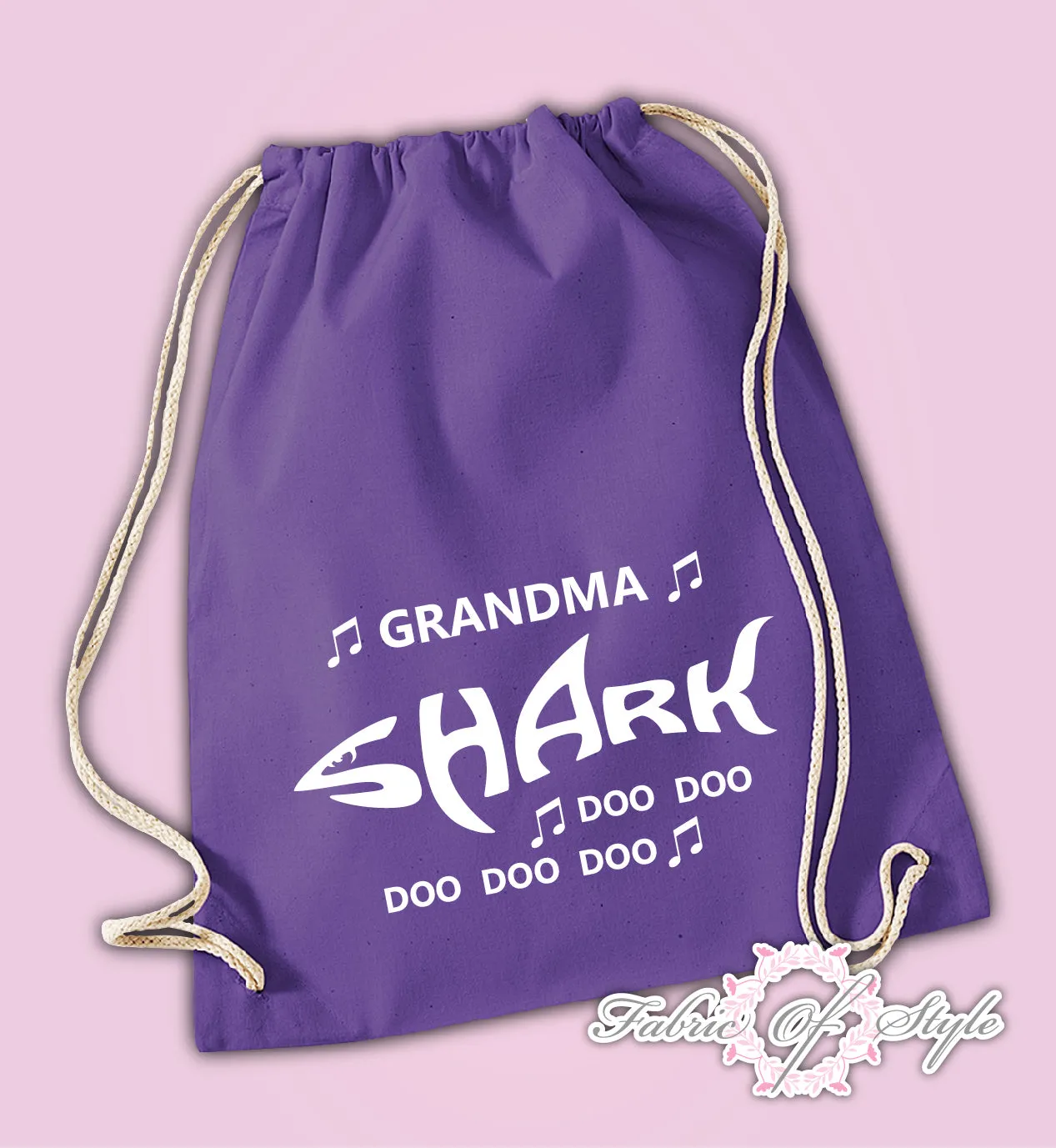 Personalised Baby Shark doo doo Back To Drawstring Bag PE GYM School Kids