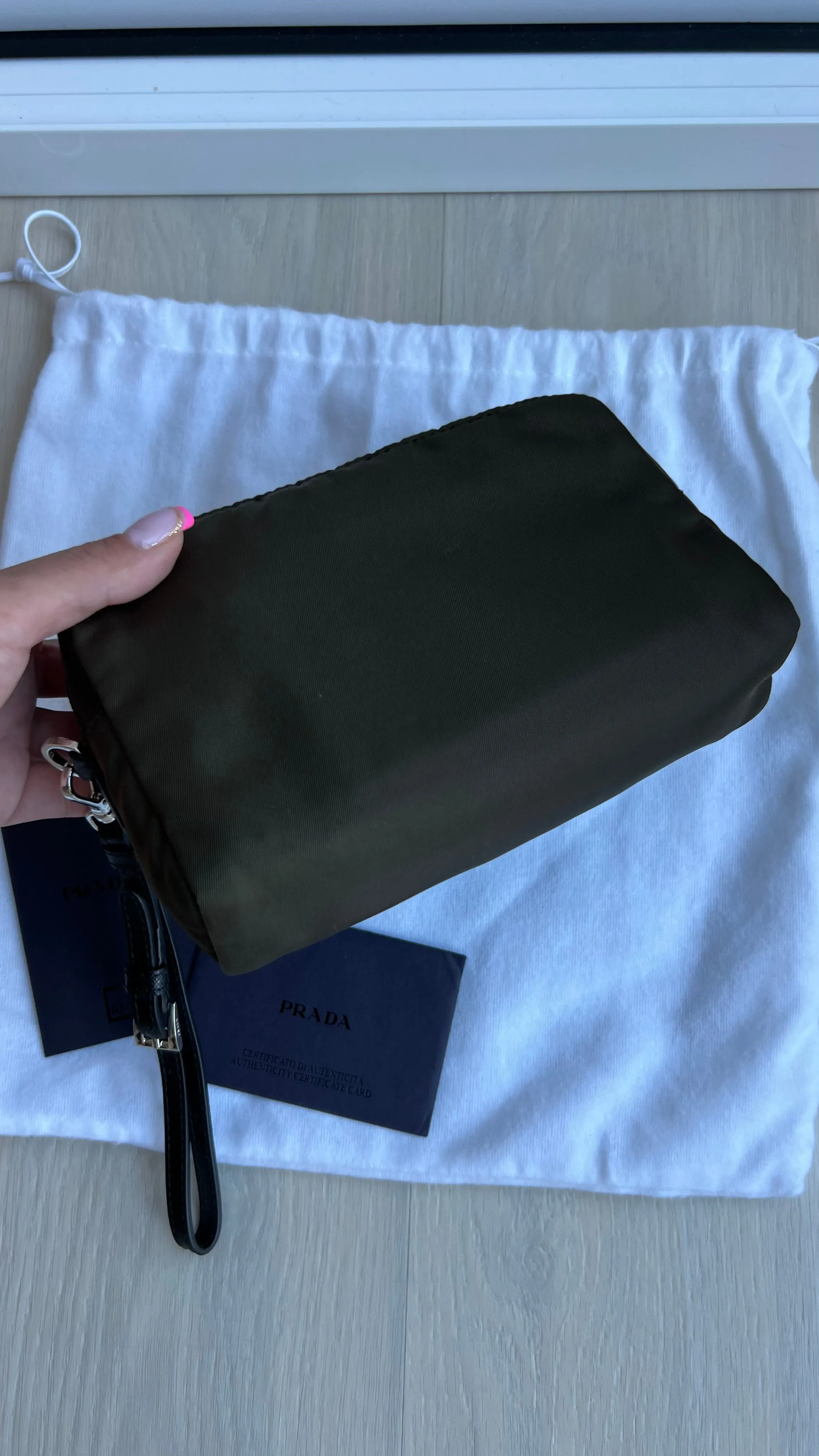 Prada Nylon Pouch Wristlet