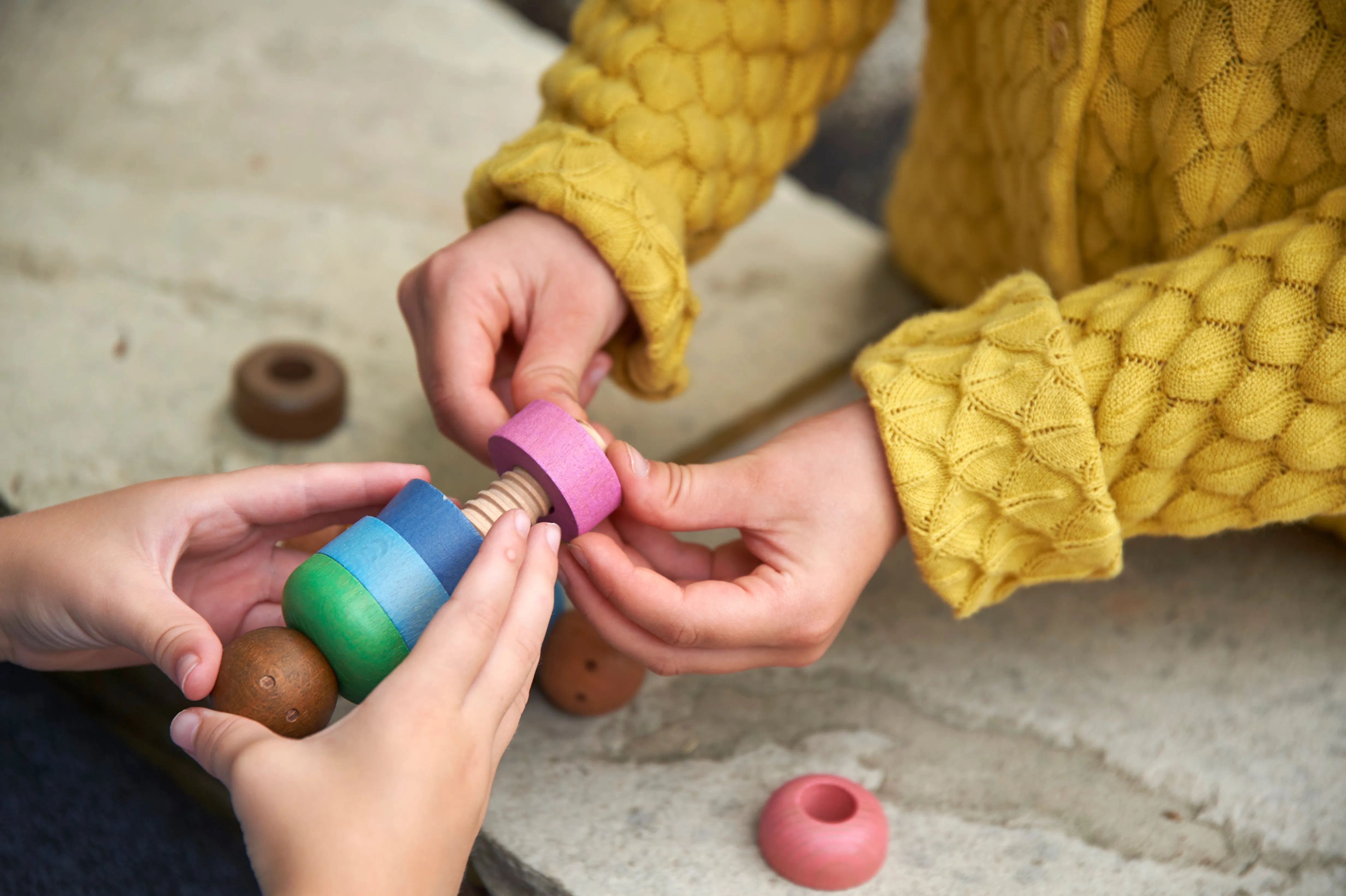 Rainbow Wooden Community People