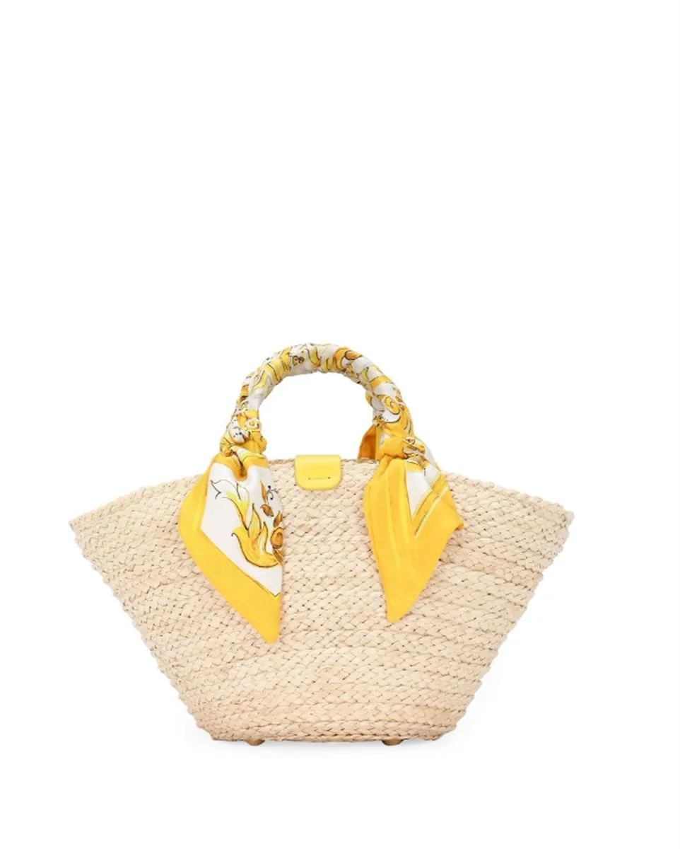 SMALL KENDRA STRAW TOTE BAG