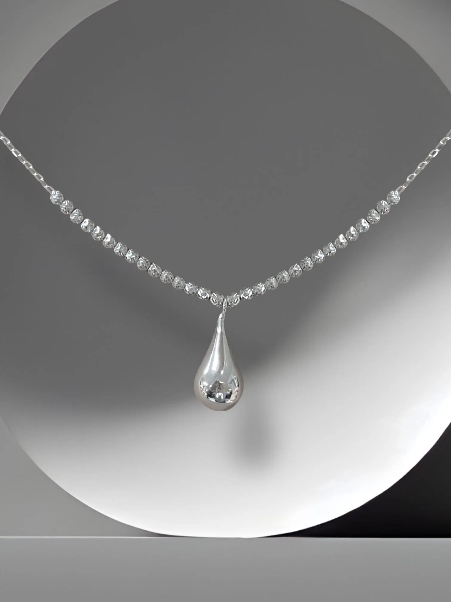 Stunning Silver Teardrop Necklace Kit