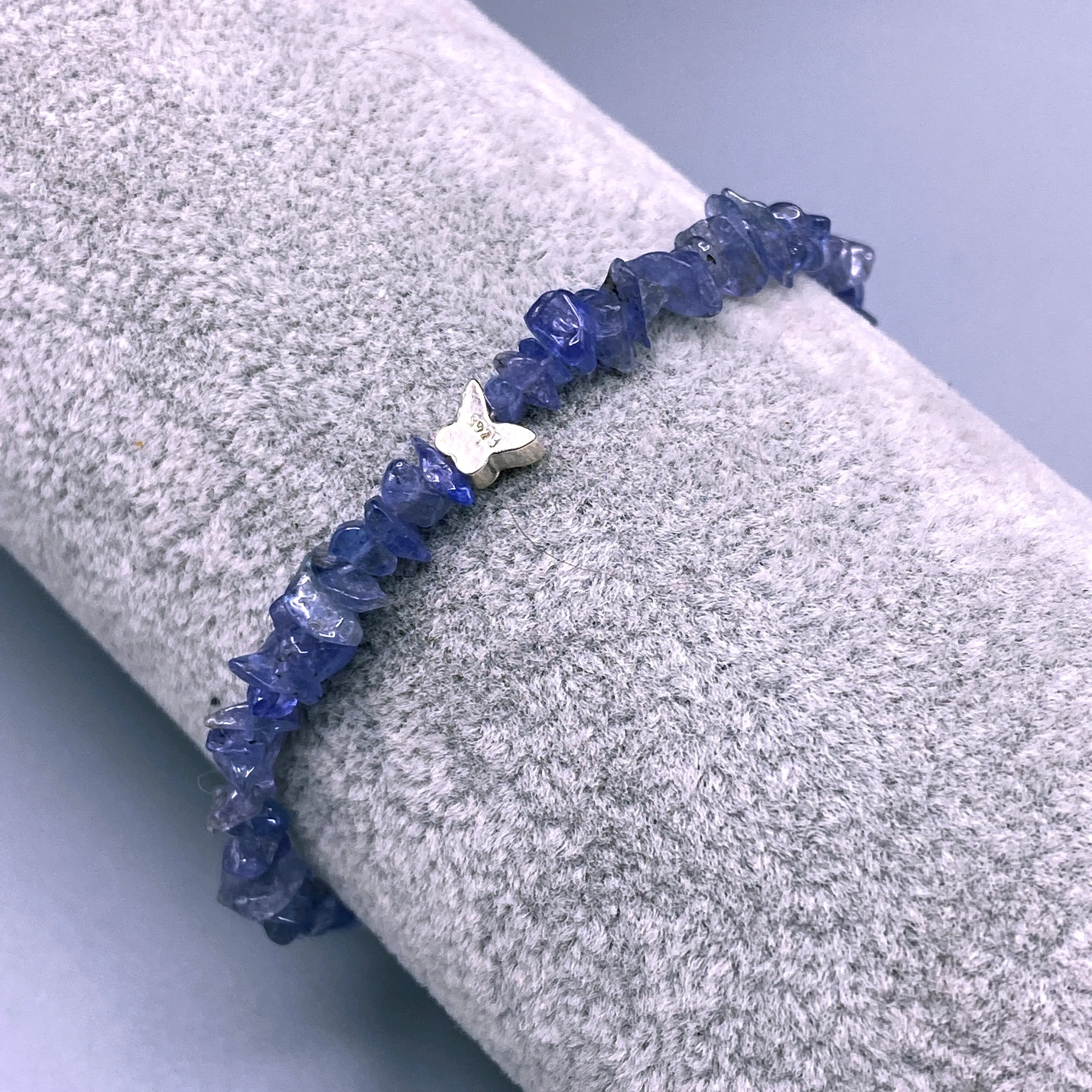 Tanzanite and Sterling Silver Butterfly Bracelet