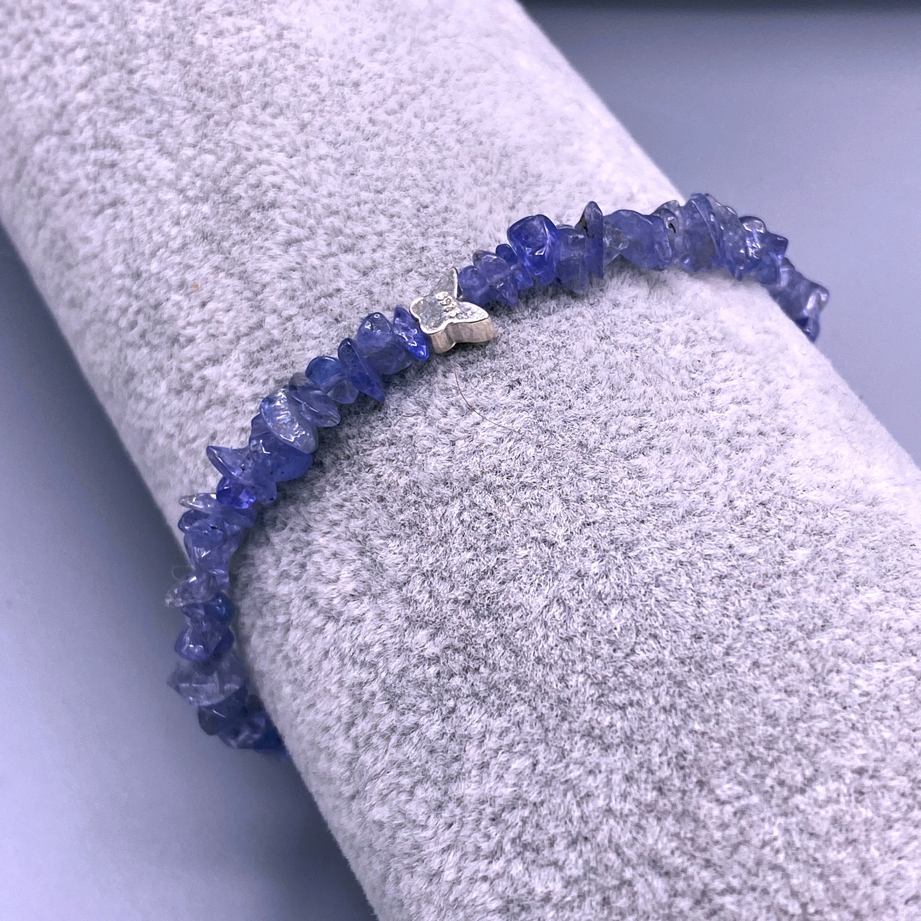 Tanzanite and Sterling Silver Butterfly Bracelet