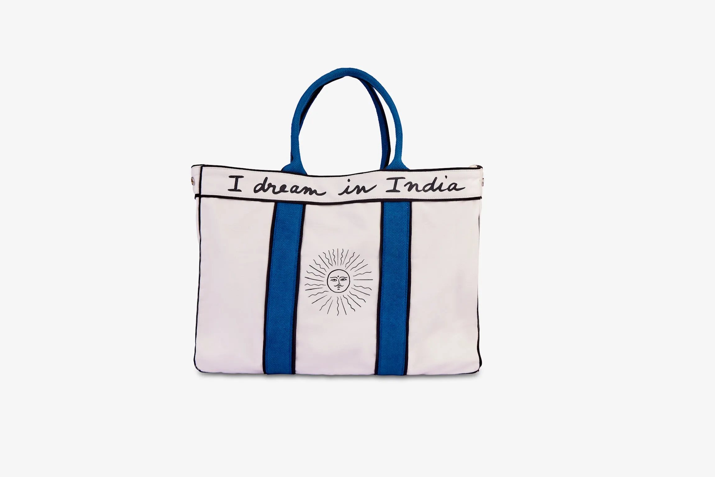 The India Tote Monkey under the Sun Jodhpur Blue