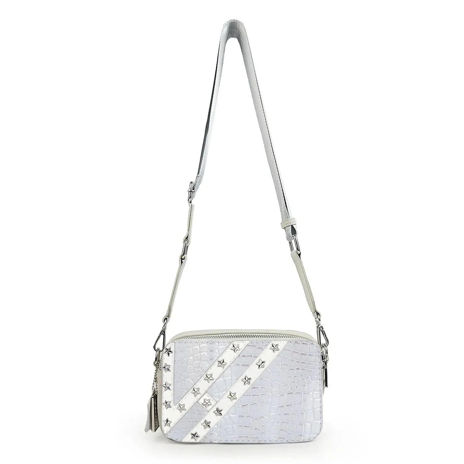 VH Meme- Silver Croco Crossbody