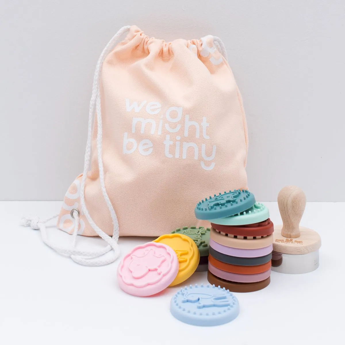 We Might Be Tiny Drawstring Bag - Tiny Peach 🍑 (limited edition)