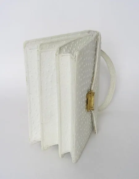 White Ostrich Handbag