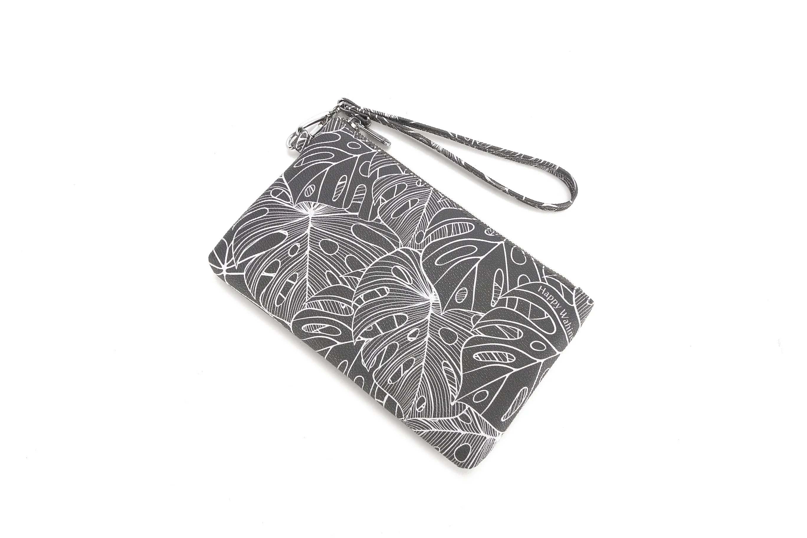 Wristlet Melody Monstera Lines Grey